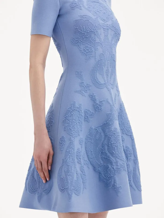 Women Art Nouveau Knit Dress Aventurine Oscar De La Renta Dresses Women Art Nouveau Knit Dress Aventurine Oscar De La Renta Dresses
