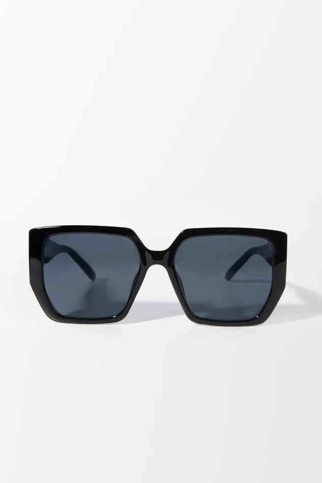 Women Bags Cupshe Fearne Oversized Modern Sunglass Black