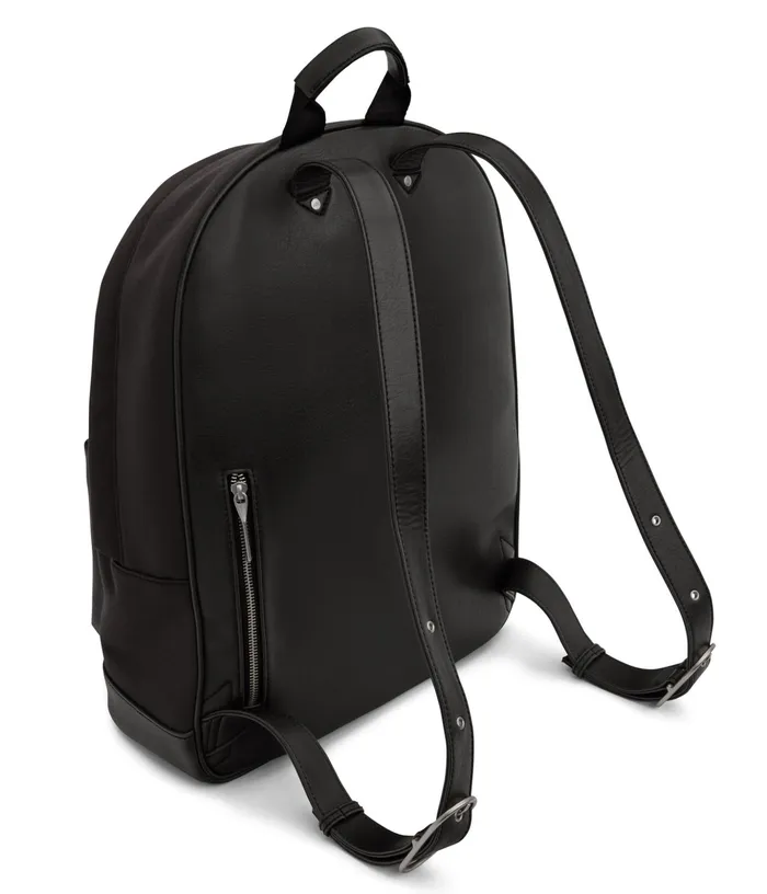 Women Balilg Large Vegan Backpack 8211 Canvas Black Matt and Nat Backpacks