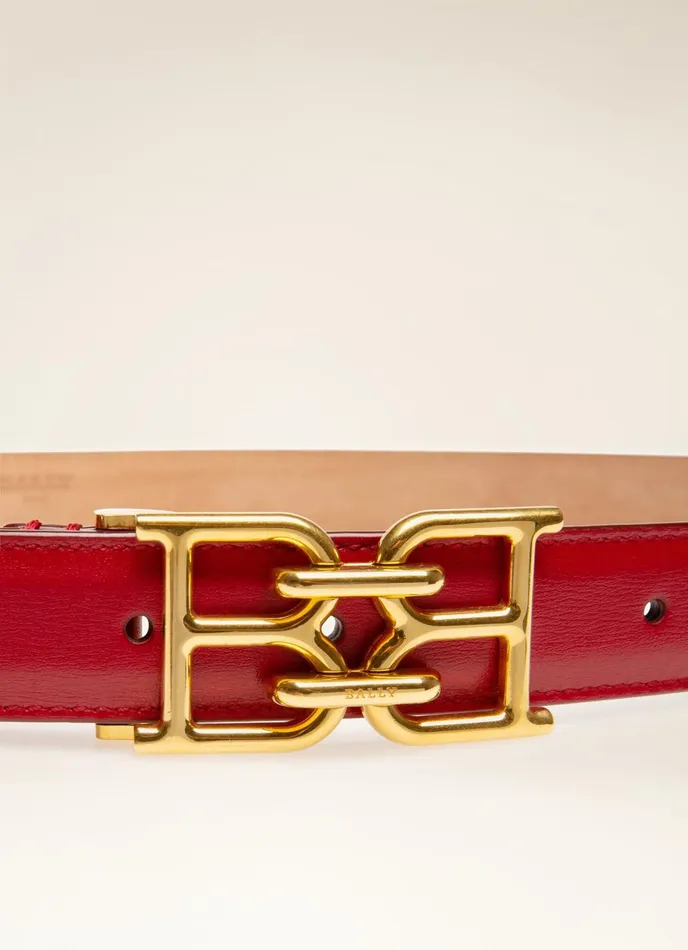 Women Bally Belts BChain 8211 Leather 25mm Belt In Red