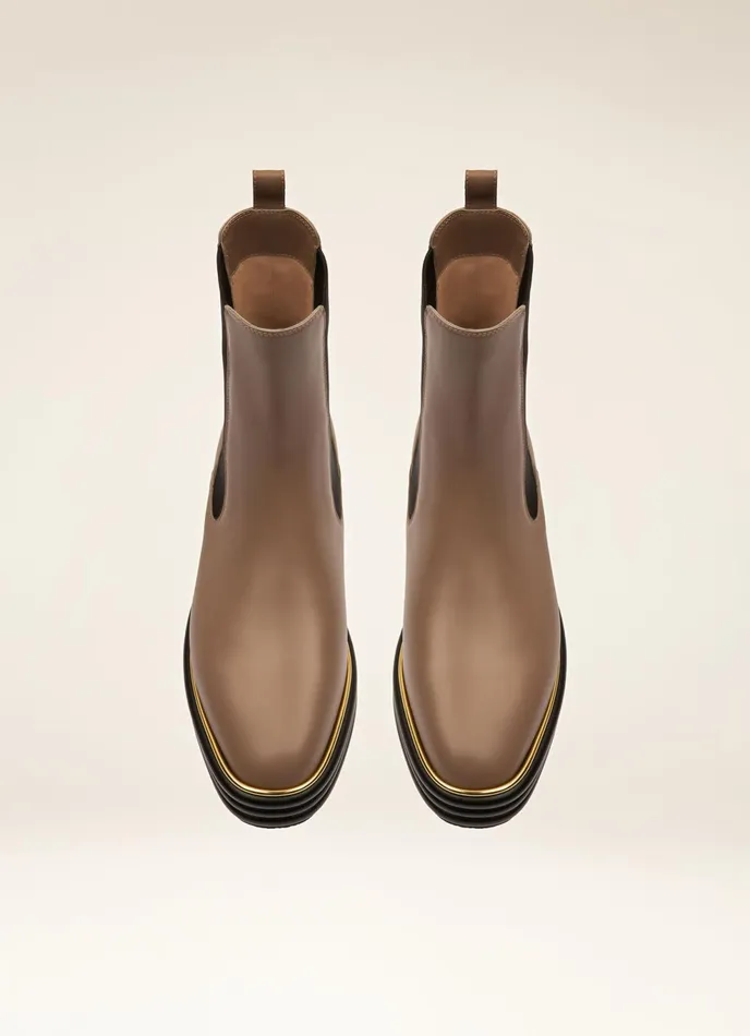 Women Bally Boots Faelisa 8211 Leather Boots In Taupe