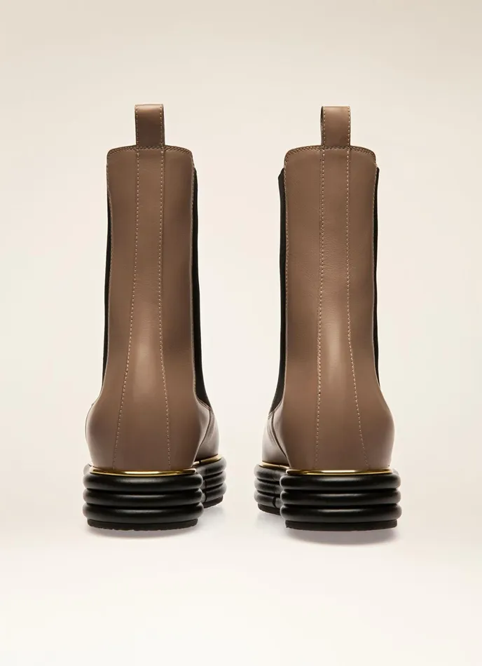 Women Bally Boots Faelisa 8211 Leather Boots In Taupe