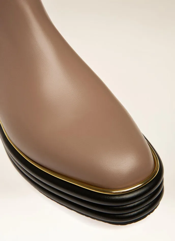 Women Bally Boots Faelisa 8211 Leather Boots In Taupe