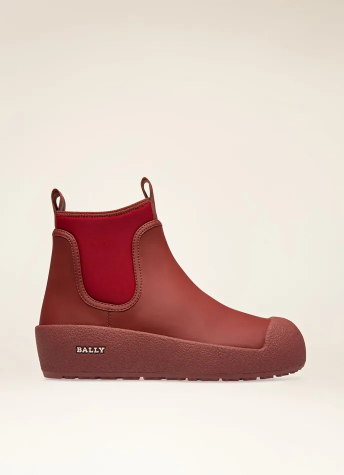 Women Bally Boots Gadey 8211 Leather Boots In Heritage Red