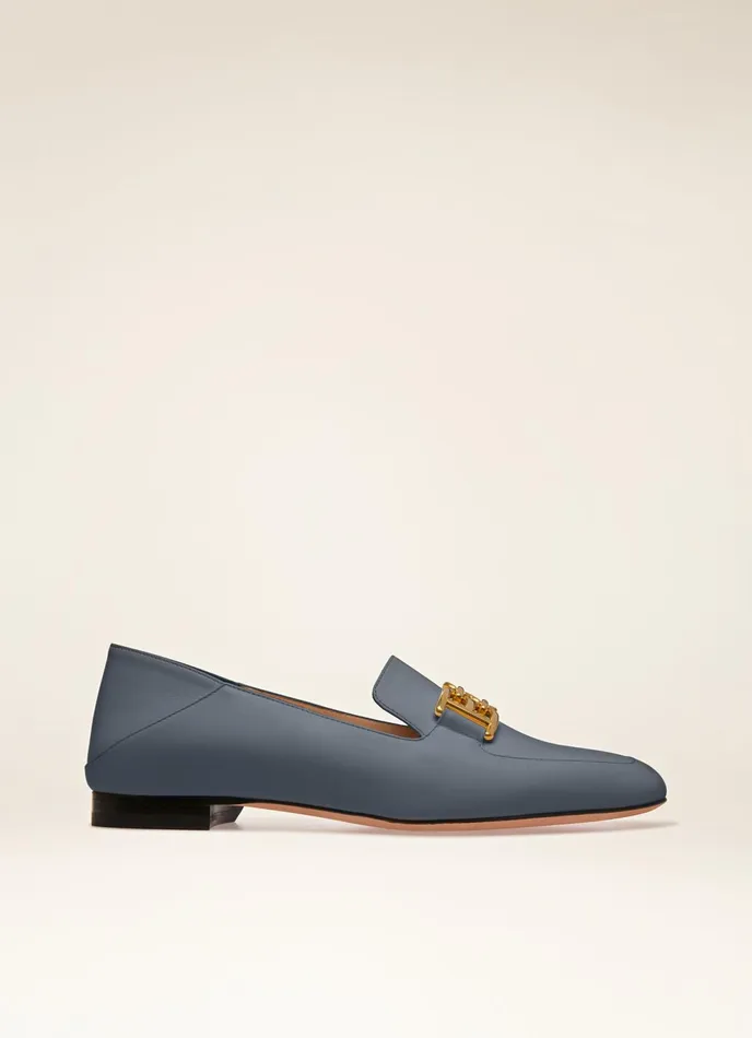 Women Bally Flats and Moccasins Ellah Flat 8211 Leather Loafers In Blue