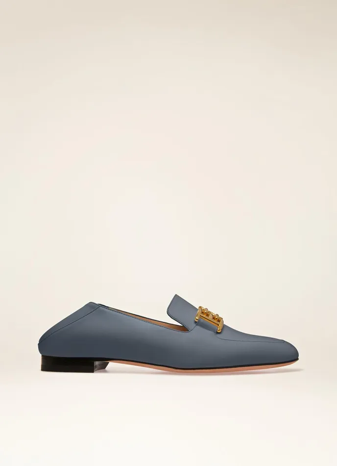 Women Bally Flats and Moccasins Ellah Flat 8211 Leather Loafers In Blue
