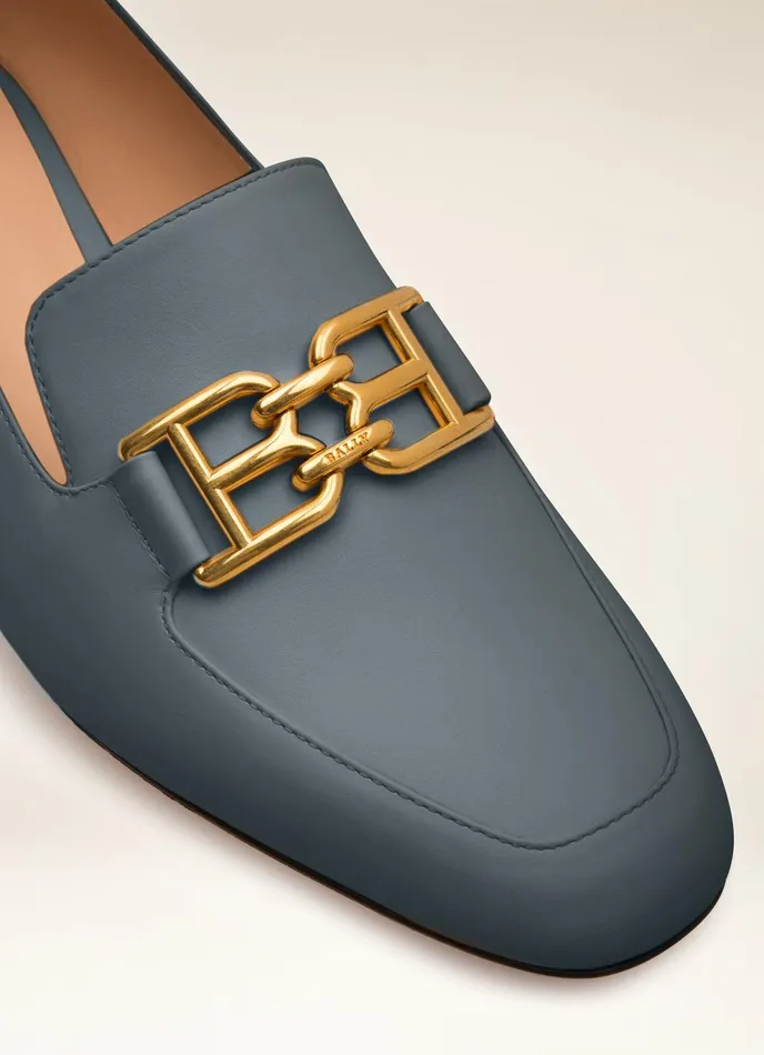 Women Bally Flats and Moccasins Ellah Flat 8211 Leather Loafers In Blue