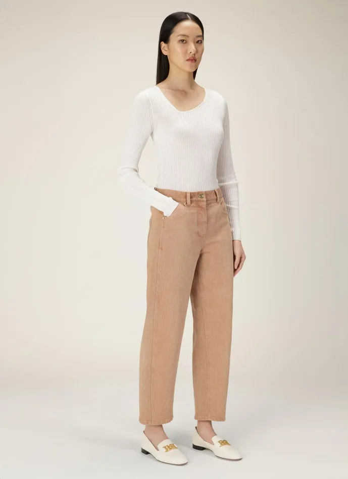 Women Bally Flats and Moccasins Ellah Flat 8211 Leather Loafers In Bone