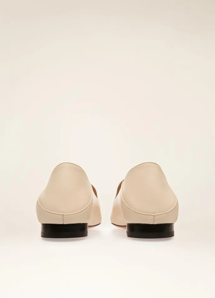 Women Bally Flats and Moccasins Ellah Flat 8211 Leather Loafers In Bone