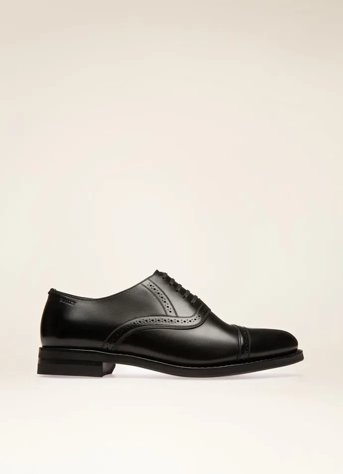 Women Bally Flats and Moccasins Francies 8211 Leather Derby Shoes In Black