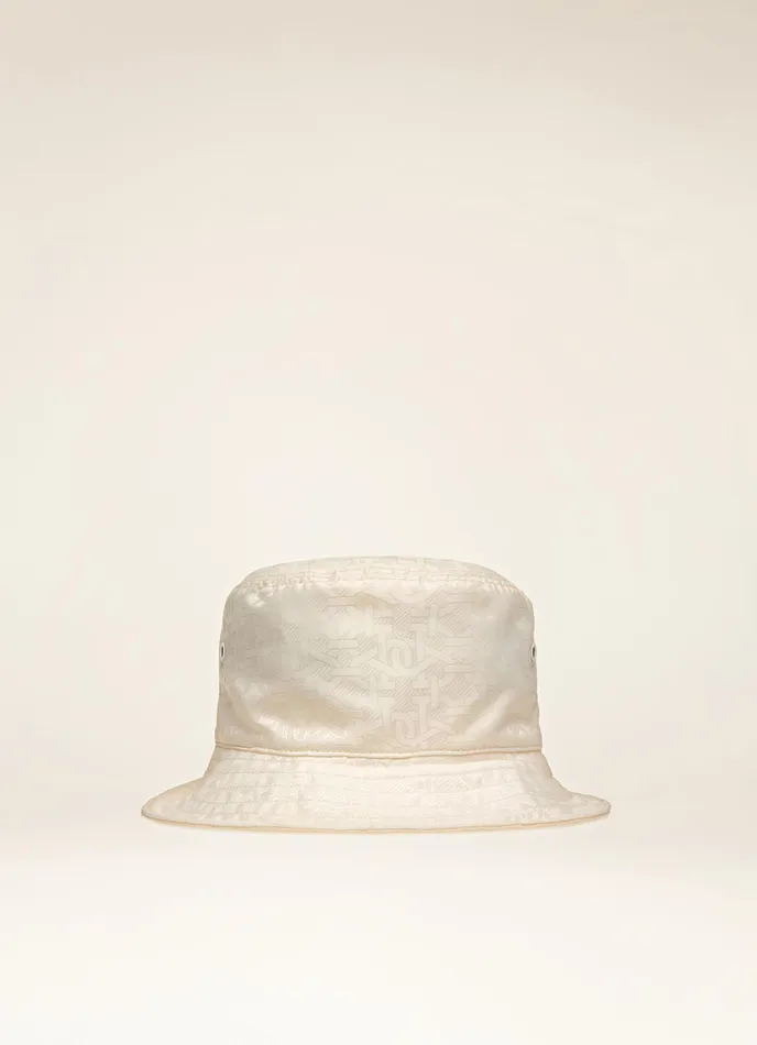 Women Bally Gloves And Hats BMonogram Bucket Hat 8211 Nylon Hat In Bone