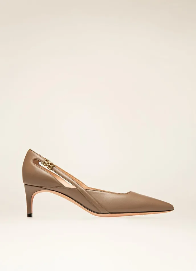 Women Bally Pumps Elsa 8211 Leather Pumps In Taupe