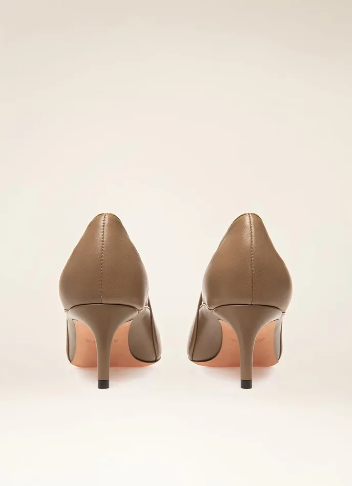 Women Bally Pumps Elsa 8211 Leather Pumps In Taupe