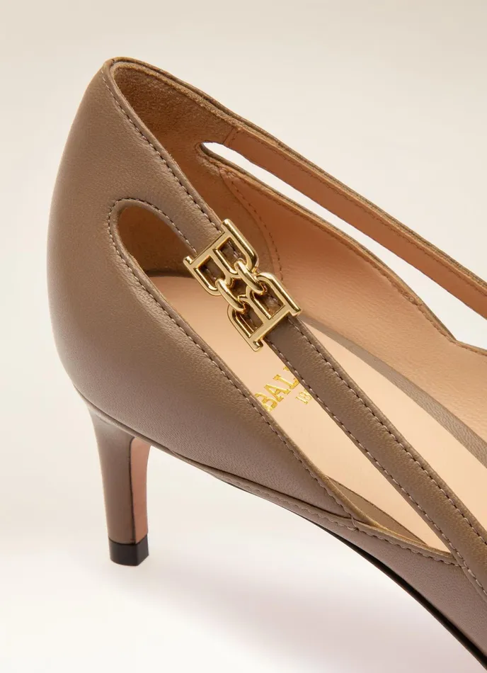 Women Bally Pumps Elsa 8211 Leather Pumps In Taupe