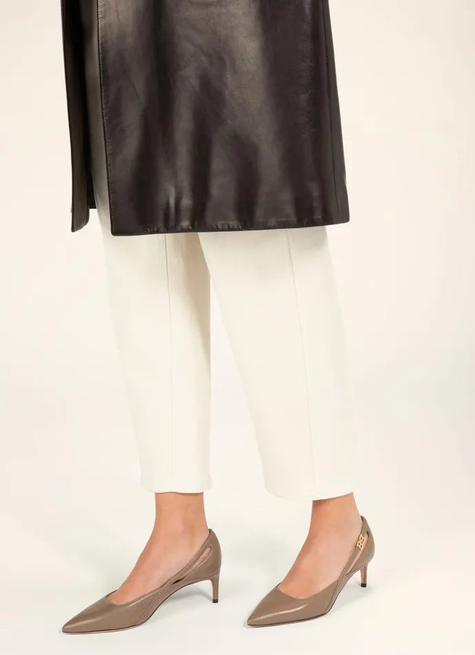 Women Bally Pumps Elsa 8211 Leather Pumps In Taupe
