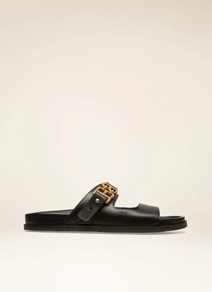 Women Bally Sandals Emma 8211 Leather Sandals In Black