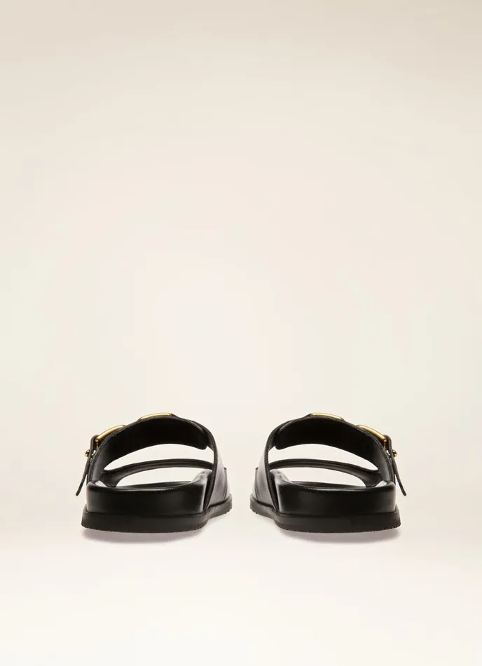 Women Bally Sandals Emma 8211 Leather Sandals In Black