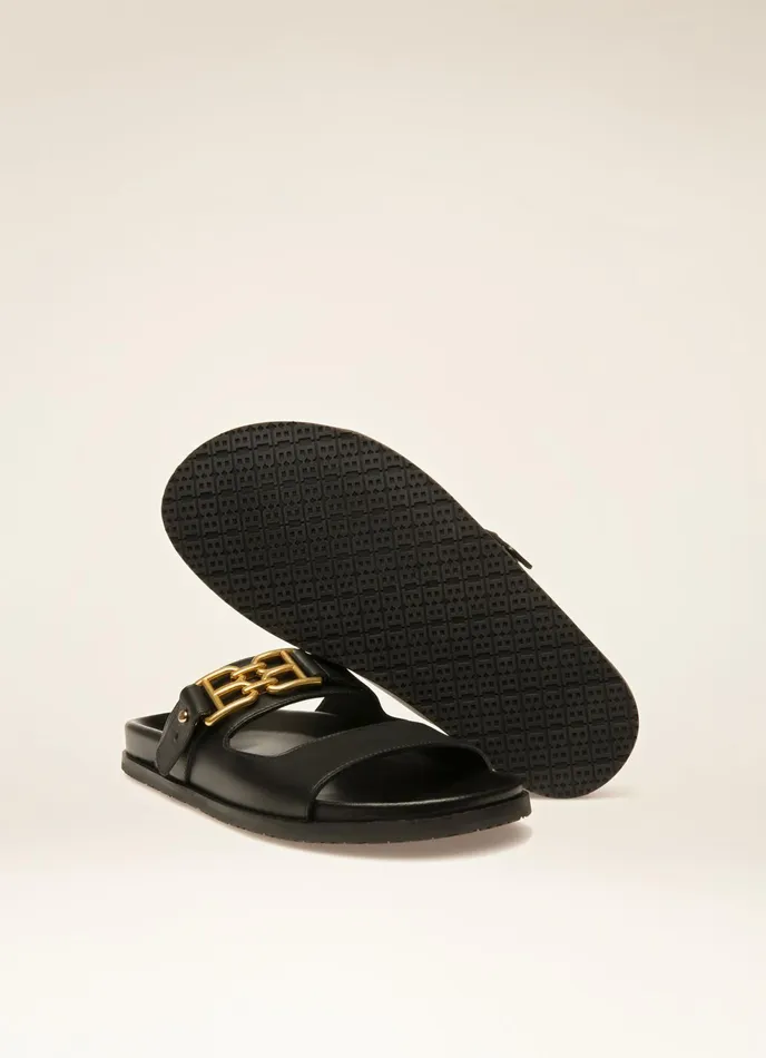 Women Bally Sandals Emma 8211 Leather Sandals In Black