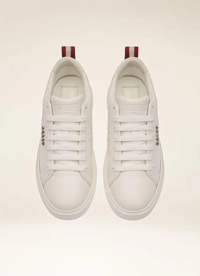 Women Bally Sneakers Maxim 8211 Leather Sneakers In White