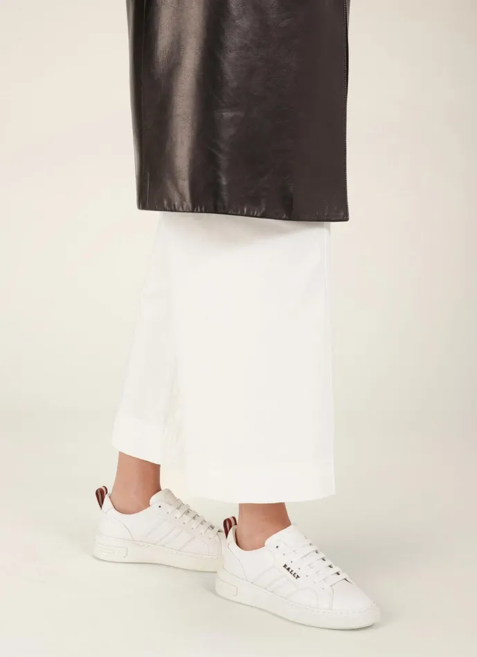 Women Bally Sneakers Maxim 8211 Leather Sneakers In White