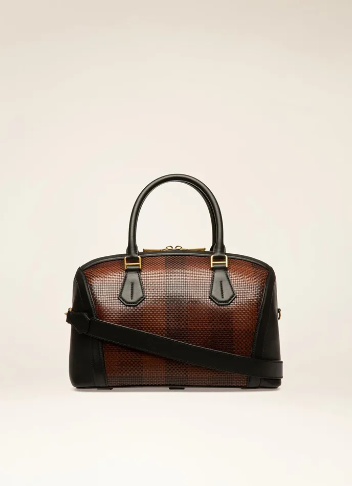 Women Bally Top Handle Bags Saffi 8211 Leather Top Handle Bag In Brown