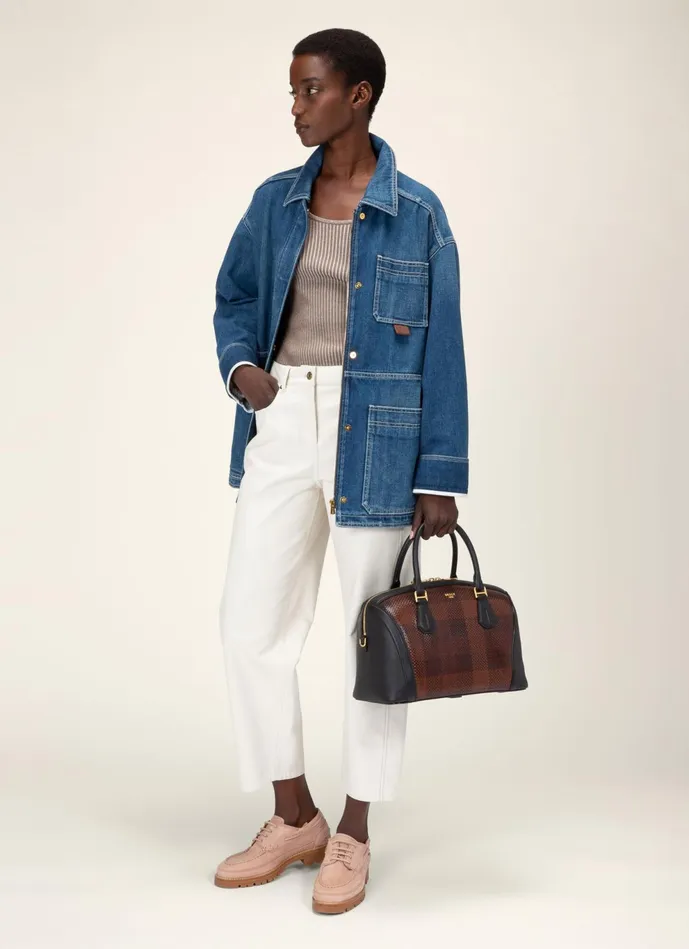 Women Bally Top Handle Bags Saffi 8211 Leather Top Handle Bag In Brown