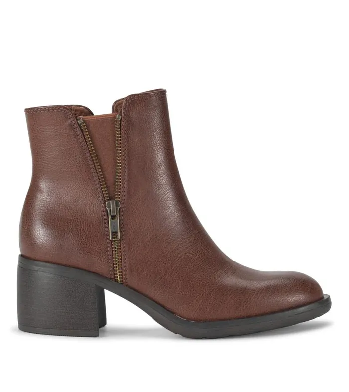 Women Baretraps Booties Avery Block Heel Bootie Oak Women Baretraps Booties Avery Block Heel Bootie Oak