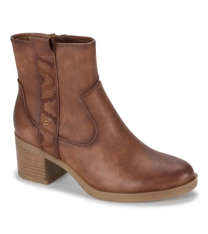 Women Baretraps Booties Covina Block Heel Bootie Brush Brown