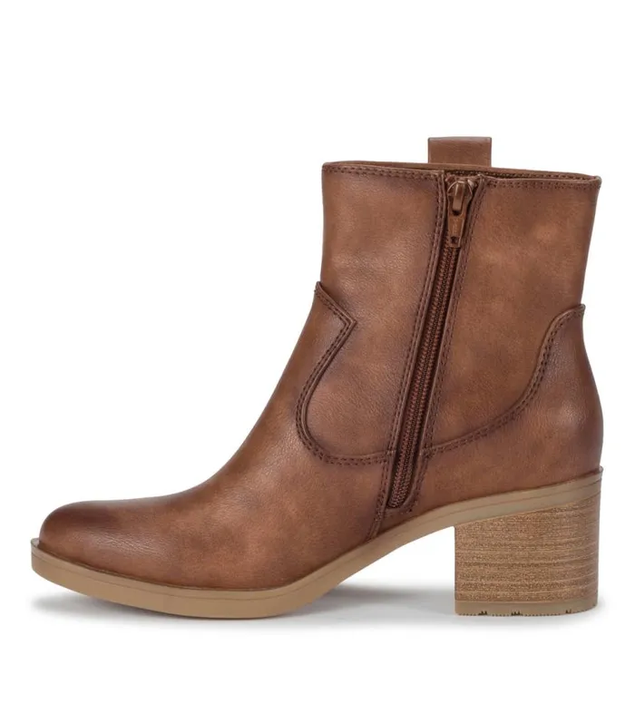 Women Baretraps Booties Covina Block Heel Bootie Brush Brown Women Baretraps Booties Covina Block Heel Bootie Brush Brown