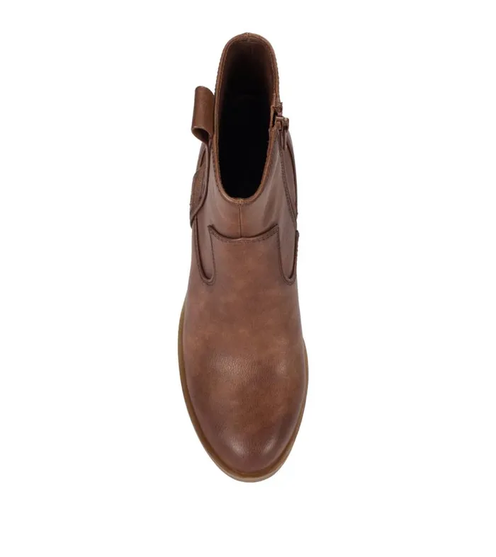 Women Baretraps Booties Covina Block Heel Bootie Brush Brown Women Baretraps Booties Covina Block Heel Bootie Brush Brown