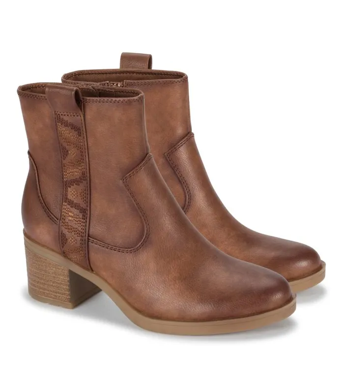 Women Baretraps Booties Covina Block Heel Bootie Brush Brown Women Baretraps Booties Covina Block Heel Bootie Brush Brown