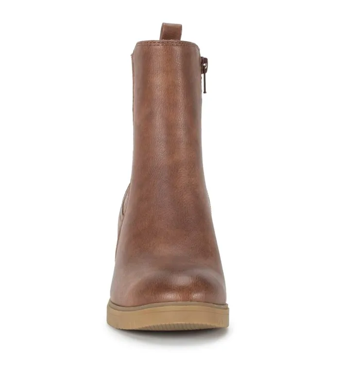 Women Baretraps Booties Feeney Block Heel Boot Brush Brown Women Baretraps Booties Feeney Block Heel Boot Brush Brown