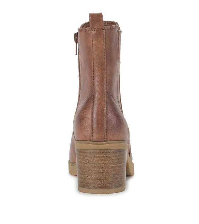 Women Baretraps Booties Feeney Block Heel Boot Brush Brown Women Baretraps Booties Feeney Block Heel Boot Brush Brown