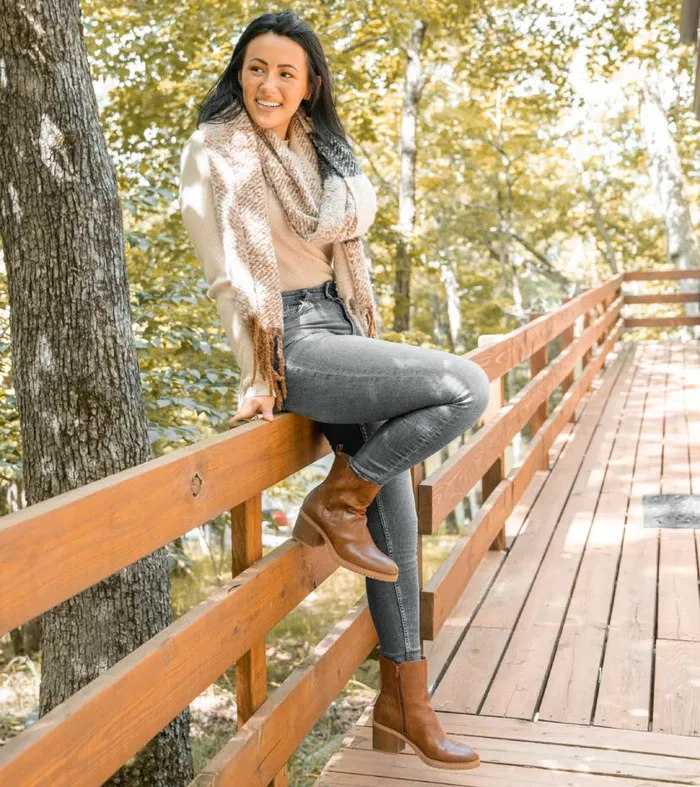 Women Baretraps Booties Feeney Block Heel Boot Brush Brown Women Baretraps Booties Feeney Block Heel Boot Brush Brown