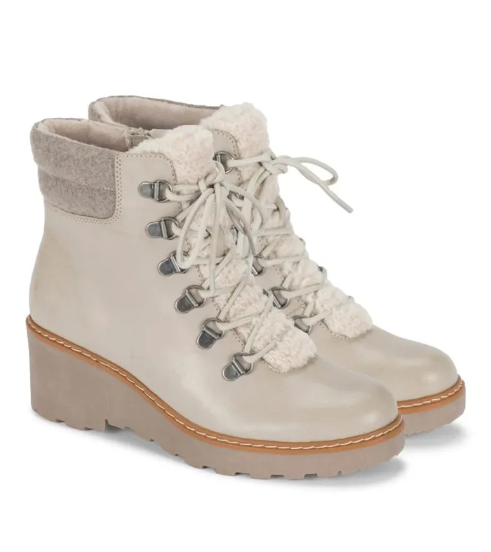 Women Baretraps Booties Nasha Lace Up Wedge Bootie Taupe Women Baretraps Booties Nasha Lace Up Wedge Bootie Taupe