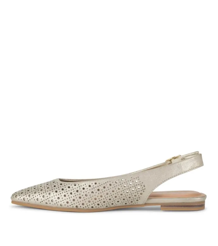 Women Baretraps Flats and Loafers Riva Slingback Flat Champagne