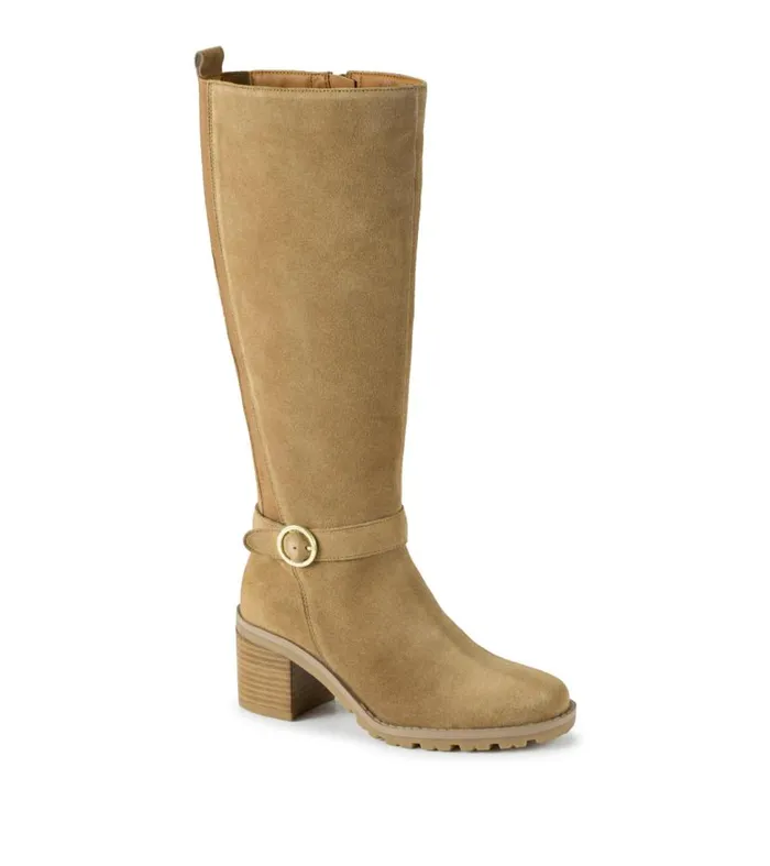 Women Baretraps Knee High Boots Della Tall Boot Cognac Suede