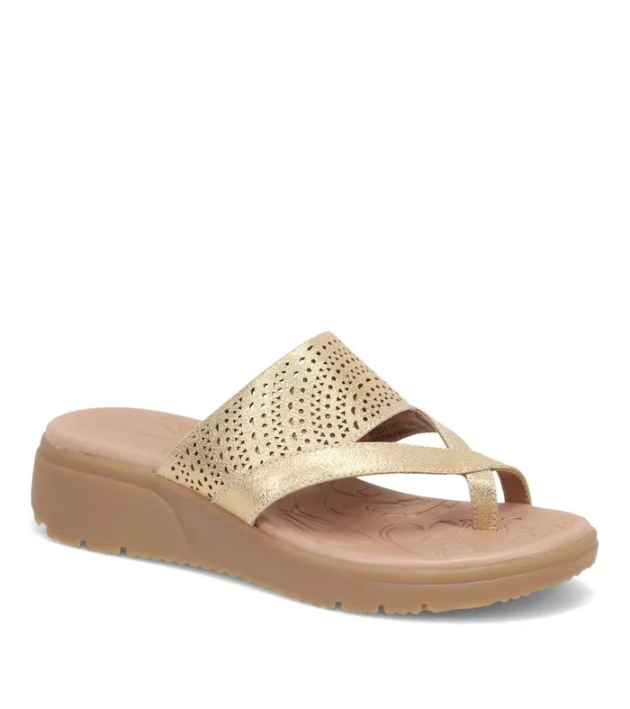 Women Baretraps Slides and Slip On Sandals Brett Slide Sandal Old Gold