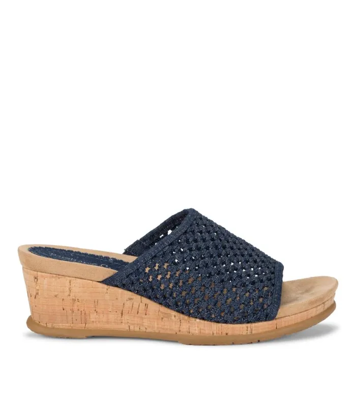 Women Baretraps Slides and Slip On Sandals Flossey Wedge Slide Sandal Dark Denim Women Baretraps Slides and Slip On Sandals Flossey Wedge Slide Sandal Dark Denim