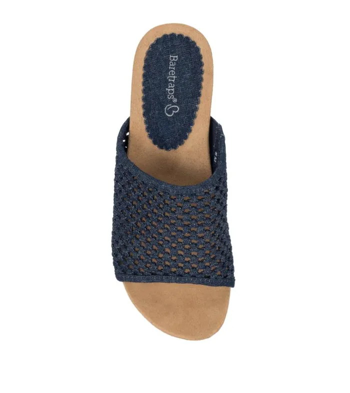 Women Baretraps Slides and Slip On Sandals Flossey Wedge Slide Sandal Dark Denim Women Baretraps Slides and Slip On Sandals Flossey Wedge Slide Sandal Dark Denim