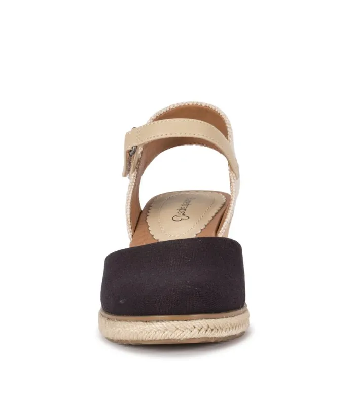 Women Baretraps Wedge Sandals Ocean Closed Toe Wedge Sandal Black Canvas Women Baretraps Wedge Sandals Ocean Closed Toe Wedge Sandal Black Canvas