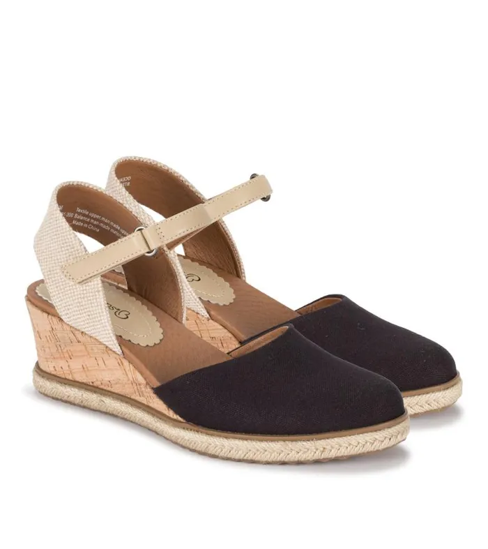 Women Baretraps Wedge Sandals Ocean Closed Toe Wedge Sandal Black Canvas Women Baretraps Wedge Sandals Ocean Closed Toe Wedge Sandal Black Canvas