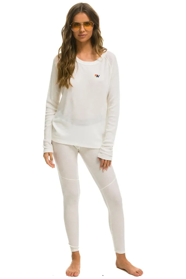 Women Base Layers Aviator Nation Thermal Base Layer Bottom 8211 Vintage White