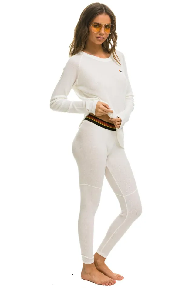 Women Base Layers Aviator Nation Thermal Base Layer Bottom 8211 Vintage White