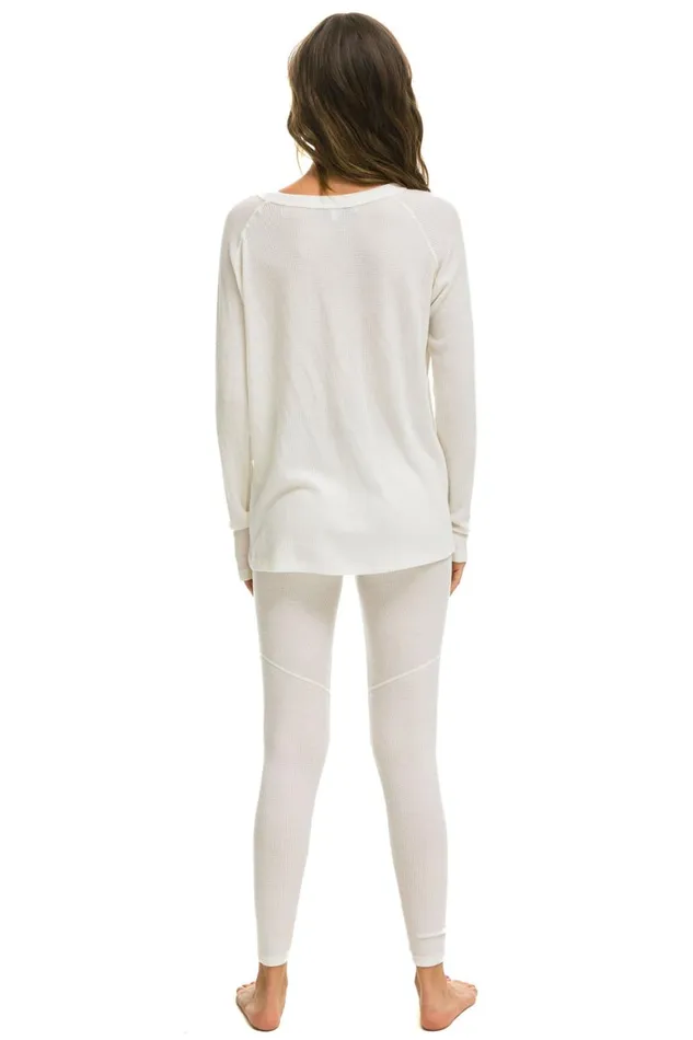 Women Base Layers Aviator Nation Thermal Base Layer Bottom 8211 Vintage White