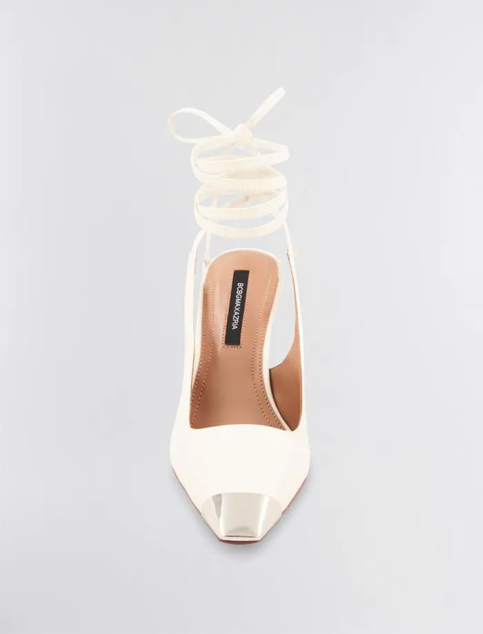 Women BCBG Shoes Rinzo Pump Heel White Cap