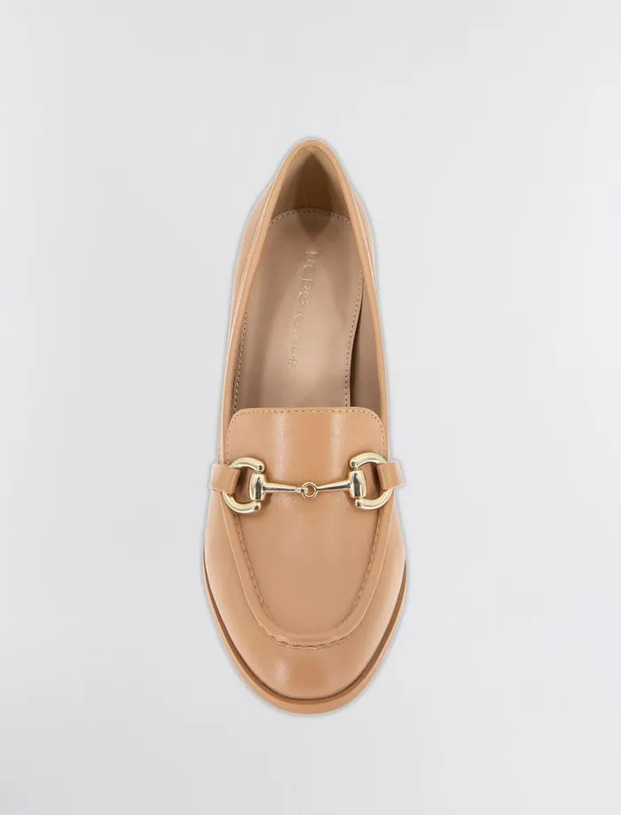 Women BCBG Shoes Yixy Loafer Heel Tan Women BCBG Shoes Yixy Loafer Heel Tan