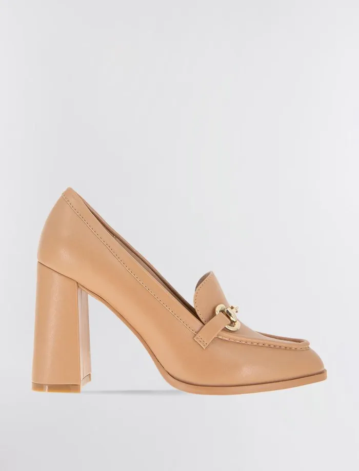 Women BCBG Shoes Yixy Loafer Heel Tan Women BCBG Shoes Yixy Loafer Heel Tan