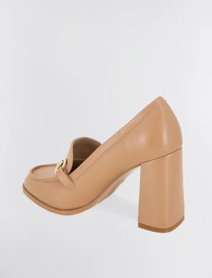 Women BCBG Shoes Yixy Loafer Heel Tan Women BCBG Shoes Yixy Loafer Heel Tan