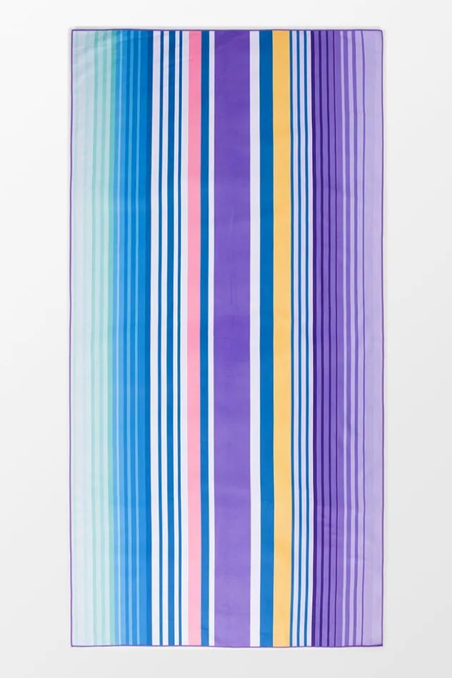 Women Beach Blankets Cupshe Fuschia Striped Beach Blanket Multicolor